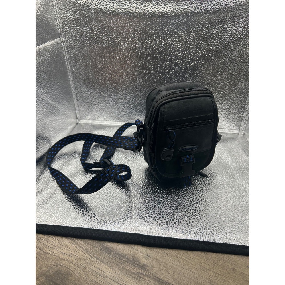 Samsonite Small Crossbody Camera Bag Utility Pouch Black Blue Belt Loop Strap